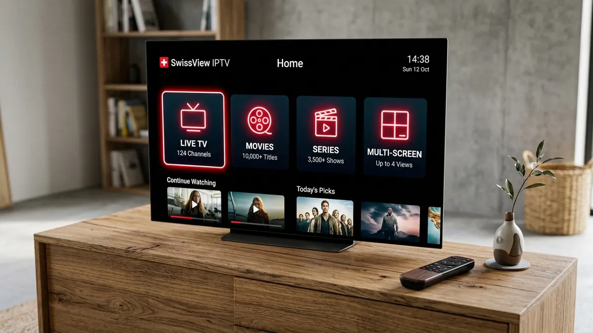 IPTV Smarters Pro App Menü auf Smart TV