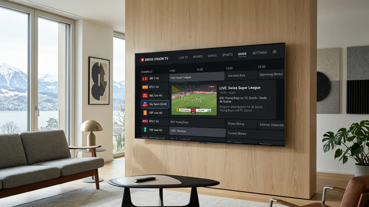 TiviMate IPTV Player Oberfläche auf 4K Fernseher